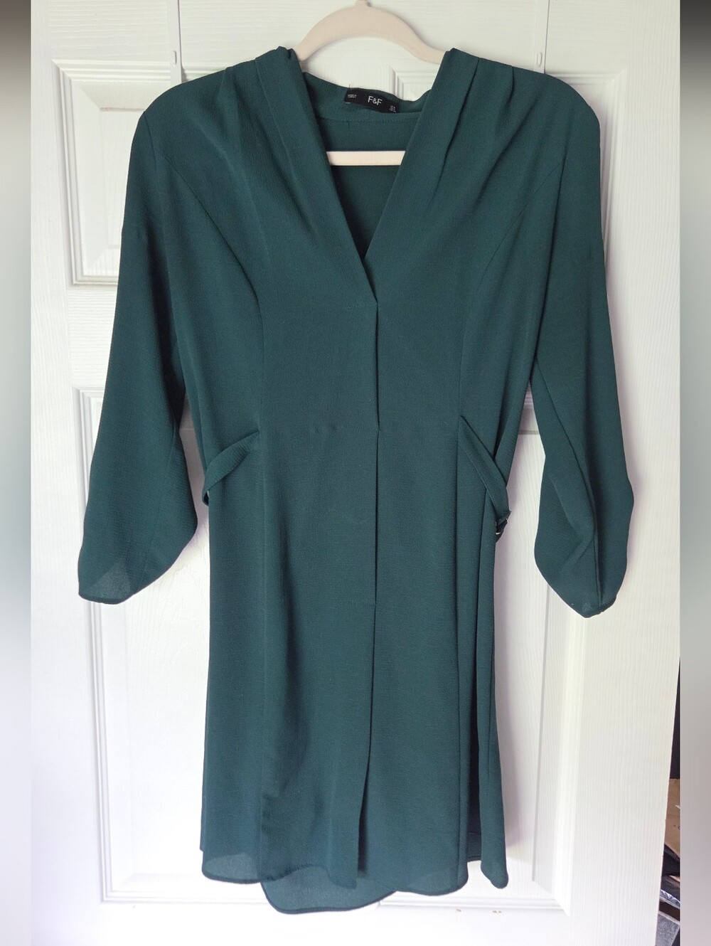 F&F Forest Green V-Neck Dress